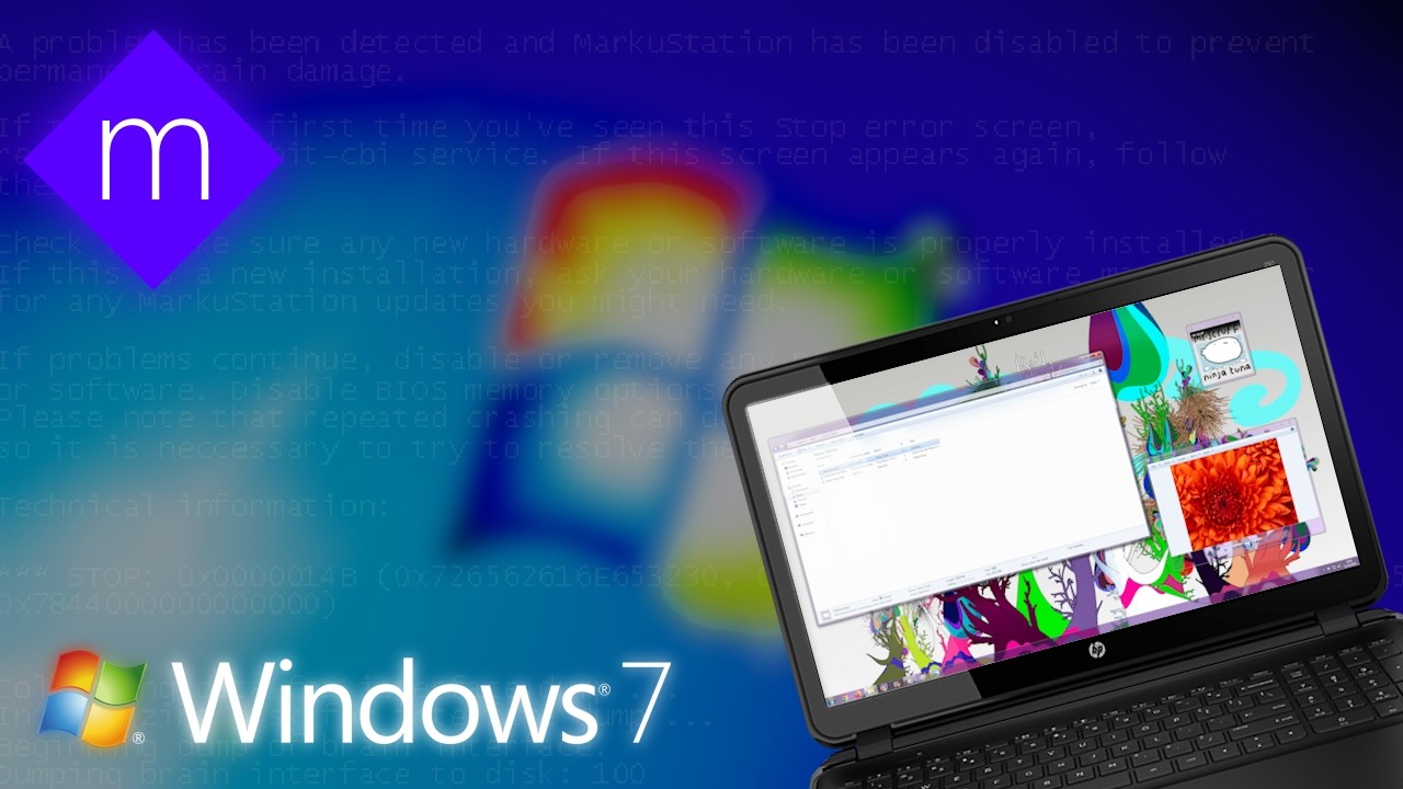 Windows 7 mustas HP sülearvutis [Markuse arvuti meelelahutus Epiloog]